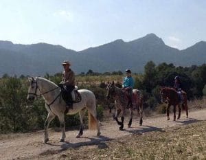actividades al aire libre y con animales en el campamento de aventura en Onil
