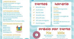 campamento infantil de verano con actividades varias para todas las edades