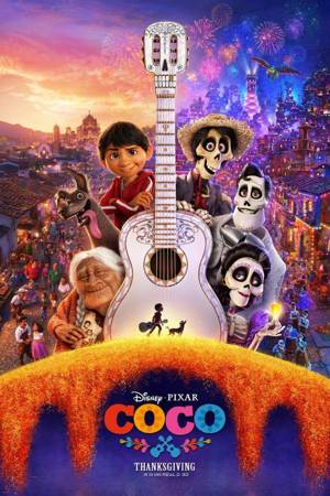 Coco, una película de pixer donde nos cuentan la ilusión de Miguel de hacerse un reconocido músico y la cultura de El dia de los muertos en México