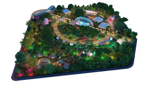 Plano del parque dónde disfrutar y conocer el mundo de las Hadas y los Elfos